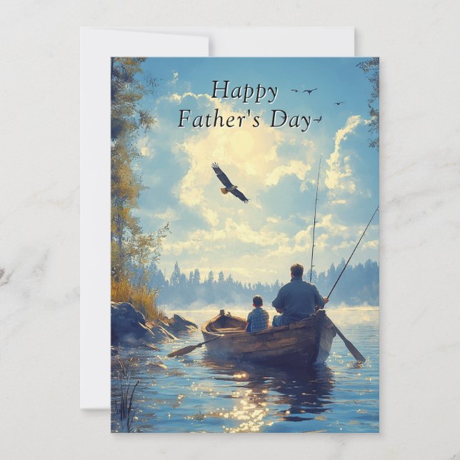  Father's Day Father &  Son Row Boat Fishing (Front)