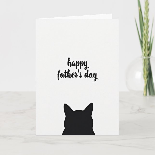 Fathers Day Feline Art Card (Front)