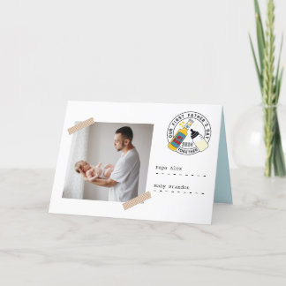 Father's Day First Time Dad Photos and Message Holiday Card