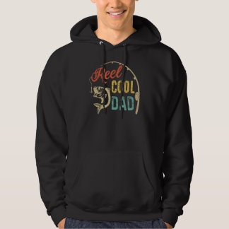 Father's Day Fishing Dad Reel Cool Dad Fisherman Hoodie