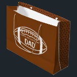 Father's Day Football Gift Bag<br><div class="desc">Celebrate Dad this Father's Day with this fun football personalized gift bag! Matching collection available!</div>