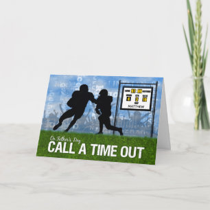 Father's Day   Football Sports Theme   Name Card