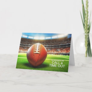 Father's Day Football Theme Players on the Field Holiday Card