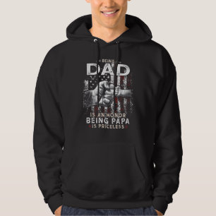 Fathers Day For Dad An Honour Being Papa Is Pricel Hoodie