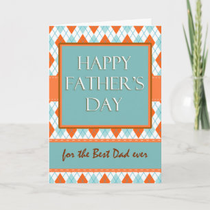 Father's Day for Dad, Argyle Design Card