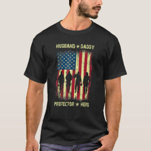 Father's Day  For Dad Husband Daddy Protector Hero T-Shirt