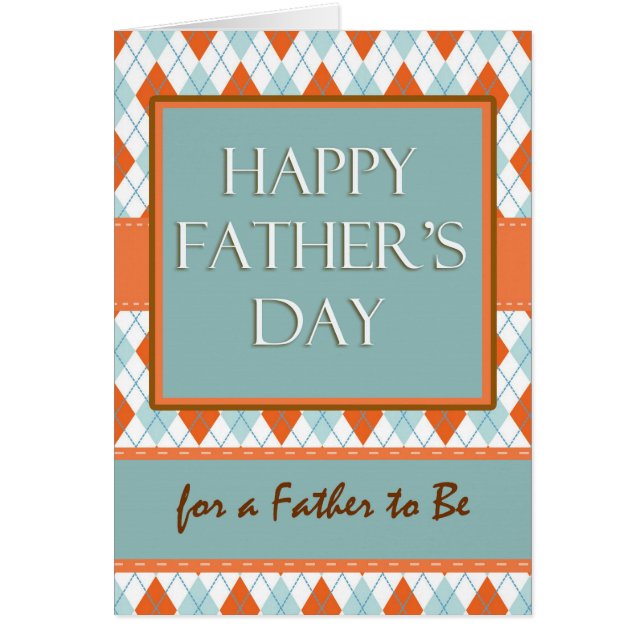 Father's Day for Father to Be, Argyle Design (Front)