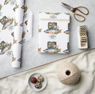 Father's Day for Fishing Lover Dad Wrapping Paper