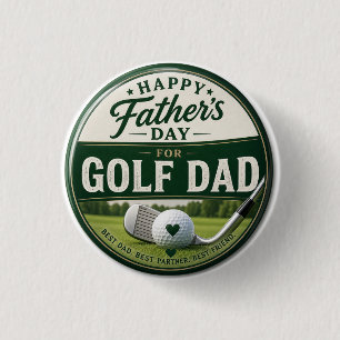 Father's Day for Golf Dad 1 Inch Round Button