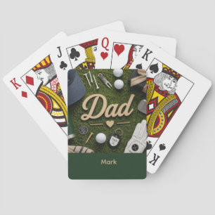 Father's Day for Golf Dad  Playing Cards