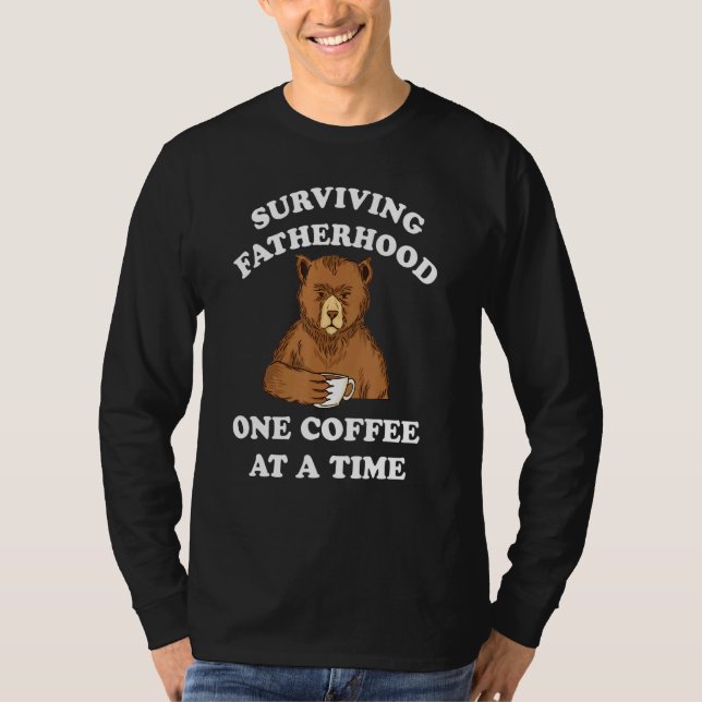 Fathers Day For Grumpy Coffee Dad Daddy T-Shirt (Front)