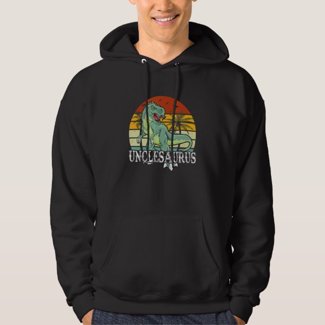 Father's Day  For Men Unclesaurus Uncle Saurus Rex Hoodie (Front)