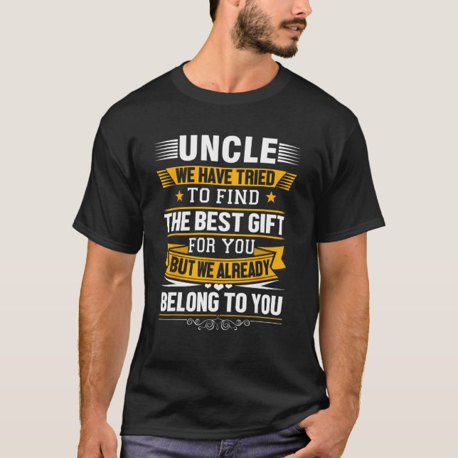 Fathers Day  For Uncle From Niece Nephew  Mens T-Shirt (Front)