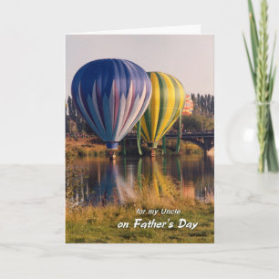 Father's Day for Uncle Hot Balloons Splash Card