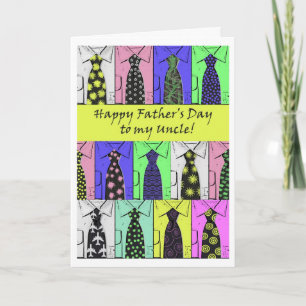 Father's Day for Uncle, Shirts and Ties Card