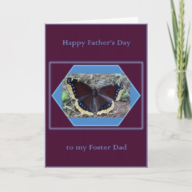 Father's Day Foster Dad Butterfly Card (Front)