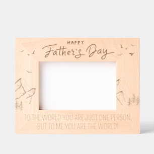 Fathers Day Frame, Happy Fathers Day quote nature Etched Frames