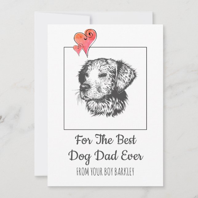 Fathers Day From Dog Holiday Card (Front)