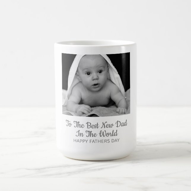 Fathers Day From New Baby Photo  Coffee Mug (Center)