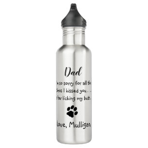 Father's Day - Funny Dog Dad Birthday - Pet Photo 710 Ml Water Bottle