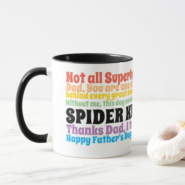 Fathers Day Funny Quotes Wishes from Daughter Mug (With Donut)