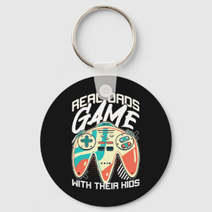 Fathers Day Gamer Dad Video Game Father Stepdad Fu Keychain