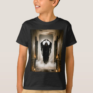 Fathers day ghost heart hands horror scary face T-Shirt