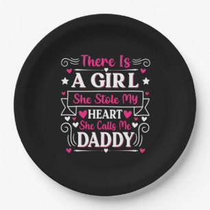 Father's Day Gift   A Girl Calls Me Daddy Paper Plate