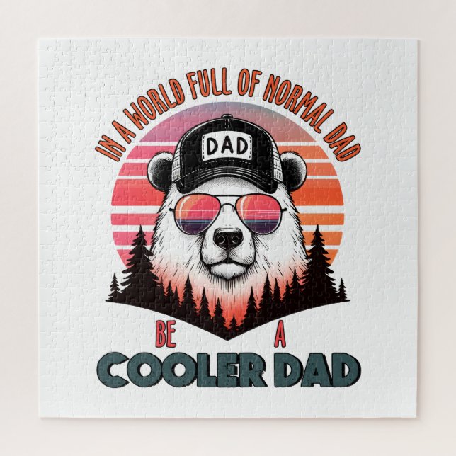 Father's Day Gift | Be A Cooler Dad Jigsaw Puzzle (Vertical)