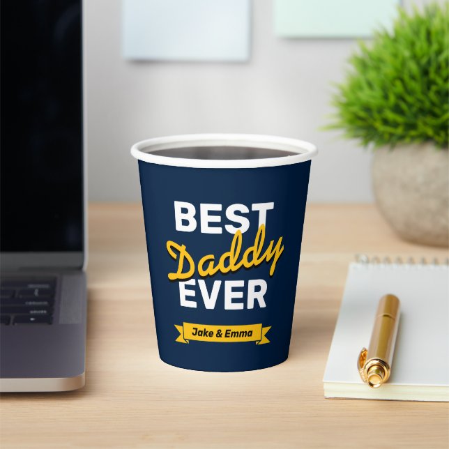 Father's Day Gift | Best Dad Ever Paper Cups (Insitu)