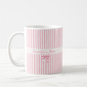Father's Day Gift Blue grey and white stripe Coffee Mug