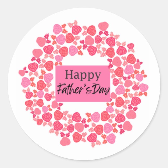 Father's Day Gift Classic Round Sticker (Front)