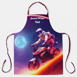 Father's Day Gift, Cool Futuristic Biker  Dad  Apron