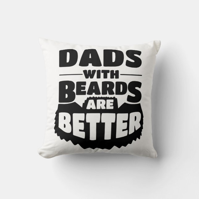 Father's Day Gift - Dads with Beards Pillow (Front)