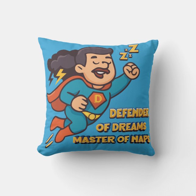 Father's Day Gift - Defender of Dreams Throw Pillow (Front)