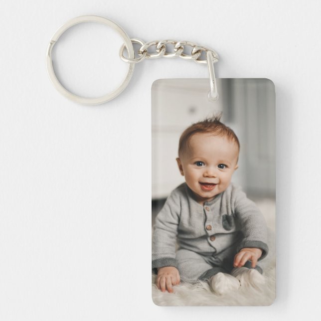 Fathers Day Gift For First Time Dad Baby Photo Keychain (Front)