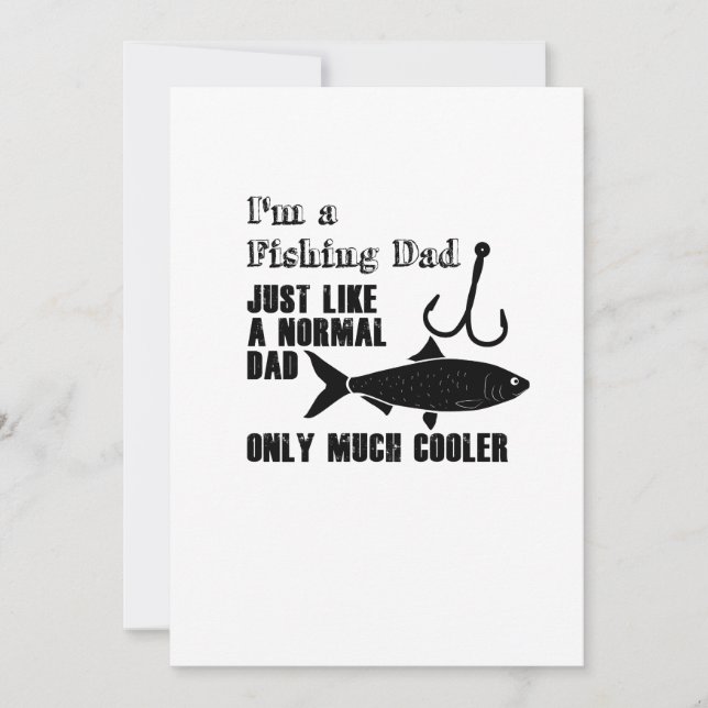 Fathers Day Gift for Fisherman Cool Fishing Dad Card (Front)