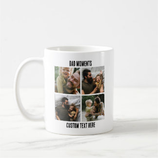 Father's Day Gift for Him, Custom 4 Photo Coffee Mug