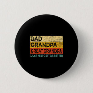 Fathers Day Gift From Grandkids Dad Grandpa Great  2 Inch Round Button