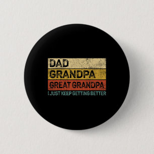 Fathers Day Gift From Grandkids Dad Grandpa Great 2 Inch Round Button
