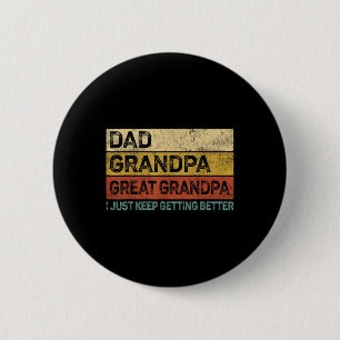 Fathers Day Gift From Grandkids Dad Grandpa Great 2 Inch Round Button