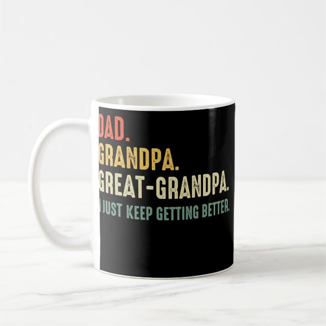 Fathers Day Gift from Grandkids Dad Grandpa Great Coffee Mug (Left)