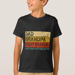 Fathers Day Gift From Grandkids Dad Grandpa Great  T-Shirt