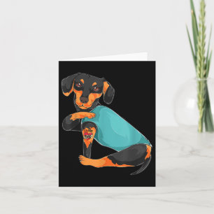 Fathers Day Gift Funny Dog Dad Dachshund I Love Da Card
