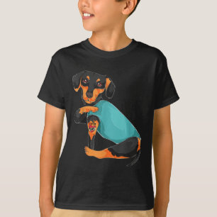 Fathers Day Gift Funny Dog Dad Dachshund I Love Da T-Shirt