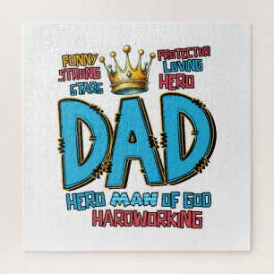 Father's Day Gift   Hero Man Of God Jigsaw Puzzle