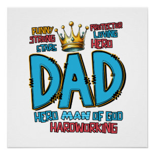 Father's Day Gift   Hero Man Of God Poster