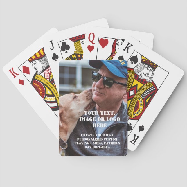 Father's Day Gift-Idea, Custom Personalized Playing Cards (Back)