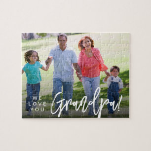 Father's day Gift Idea Personalized Grandpa photo  Jigsaw Puzzle