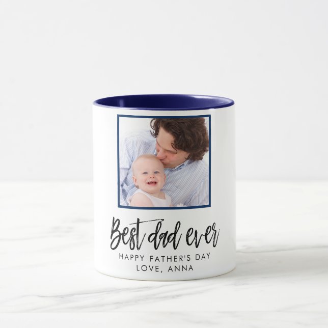 Fathers Day Gift Personalized Custom Photo Mug (Center)